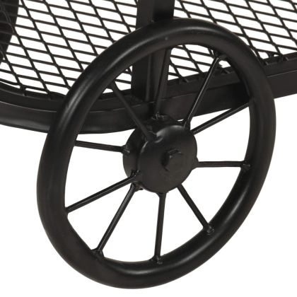 Конзолна маса, 112x36x76 cм, мангово дърво масив и желязо