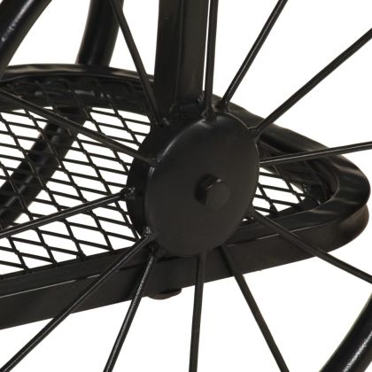 Конзолна маса, 112x36x76 cм, мангово дърво масив и желязо