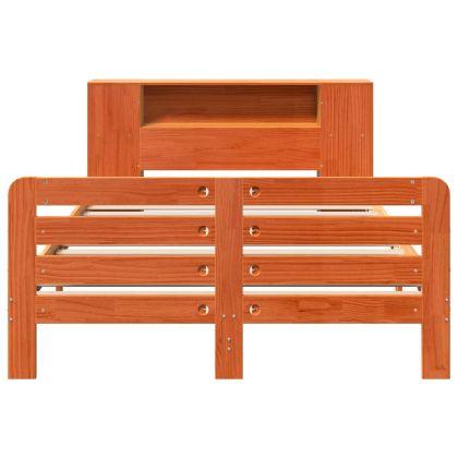 Рамка за легло без матрак, восъчнокафяв, 150x200 см, бор масив