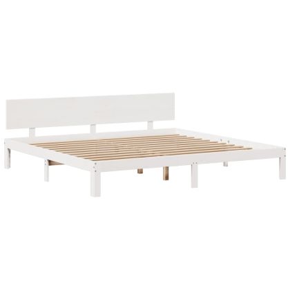 Легло с етажерка за книги, без матрак, 180x200 см, бор масив