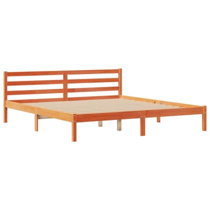 Легло с етажерка за книги, без матрак, 200x200 см, бор масив