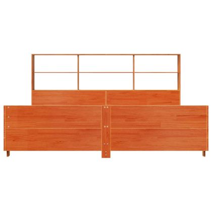 Рамка за легло без матрак, восъчнокафяв, 180x200 см, бор масив