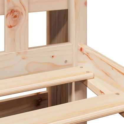 Легло с рафтове за книги, без матрак, 100x200 см, бор масив