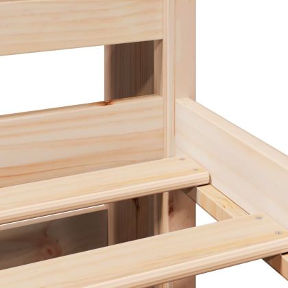 Легло с рафтове за книги, без матрак, 100x200 см, бор масив