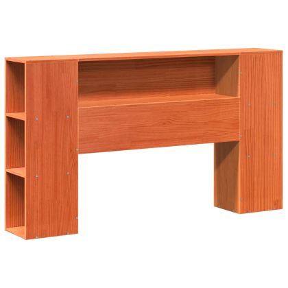 Легло с етажерка за книги, без матрак, 140x190 см, бор масив