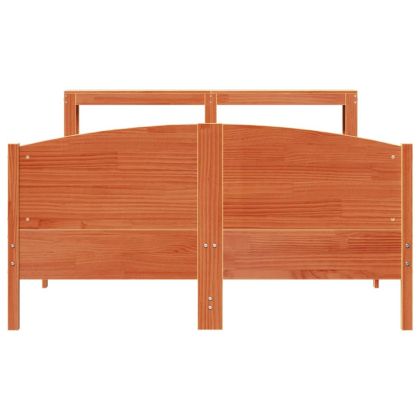 Рамка за легло без матрак, восъчнокафяв, 120x200 см, бор масив