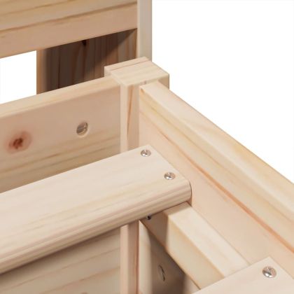 Легло с етажерка за книги, без матрак, 160x200 см, бор масив