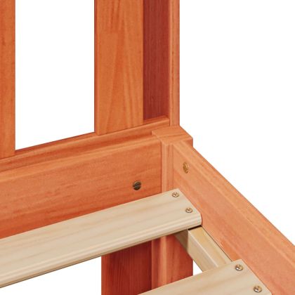 Легло с етажерка за книги, без матрак, 150x200 см, бор масив