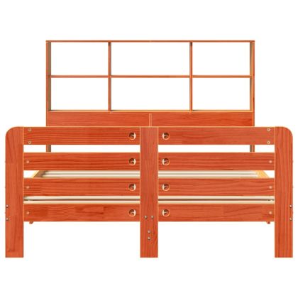 Рамка за легло без матрак, восъчнокафяв, 150x200 см, бор масив