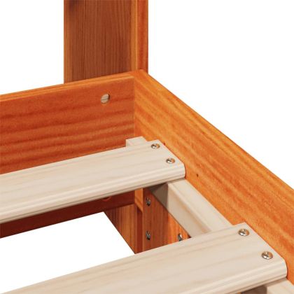 Рамка за легло без матрак, восъчнокафяв, 100x200 см, бор масив