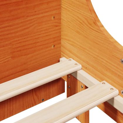 Рамка за легло без матрак, восъчнокафяв, 180x200 см, бор масив