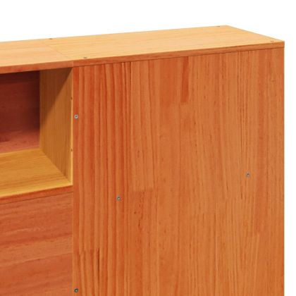 Рамка за легло без матрак, восъчнокафяв, 180x200 см, бор масив