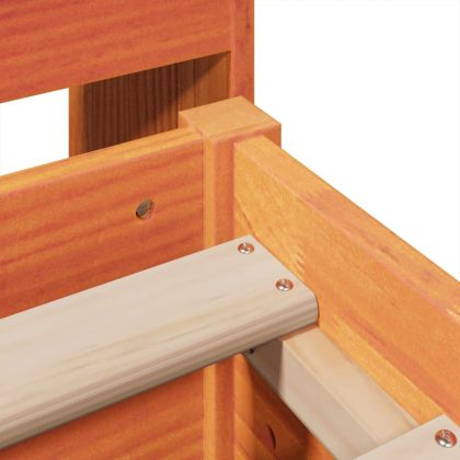 Рамка за легло без матрак, восъчнокафяв, 150x200 см, бор масив