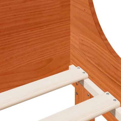 Рамка за легло без матрак, восъчнокафяв, 90x190 см, бор масив