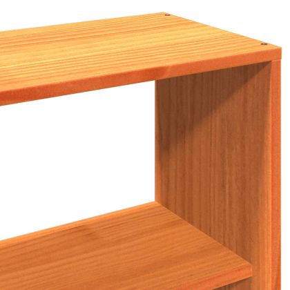 Легло с етажерка за книги, без матрак, 120x190 см, бор масив