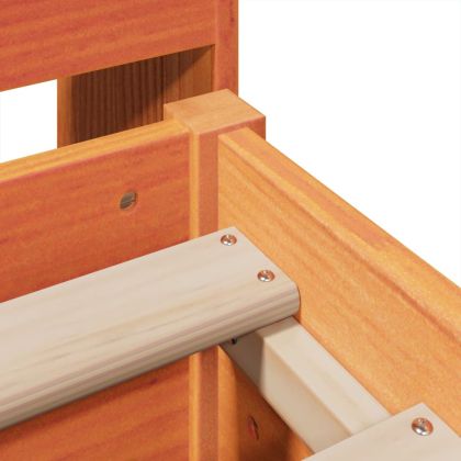 Легло с етажерка за книги, без матрак, 160x200 см, бор масив