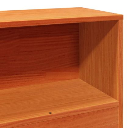 Рамка за легло без матрак, восъчнокафяв, 75x190 см, бор масив