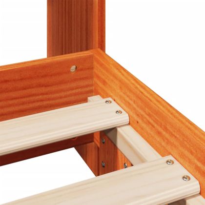 Рамка за легло без матрак, восъчнокафяв, 100x200 см, бор масив