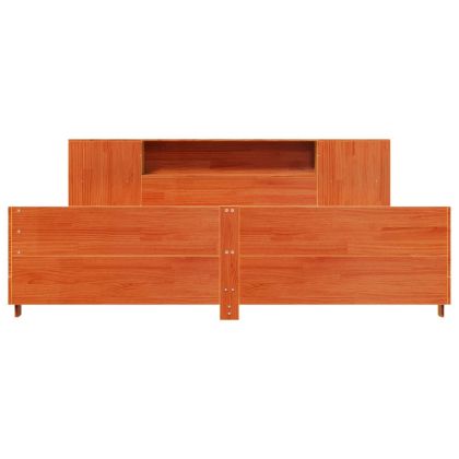 Рамка за легло без матрак, восъчнокафяв, 180x200 см, бор масив