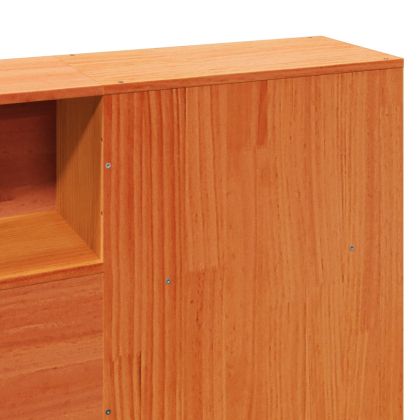 Рамка за легло без матрак, восъчнокафяв, 180x200 см, бор масив