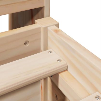 Рамка за легло без матрак, 135x190 см, масивна чамова дървесина