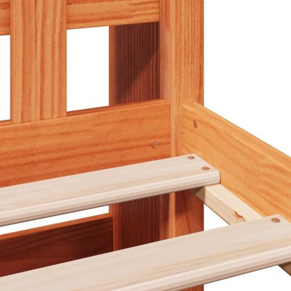 Легло с етажерка за книги, без матрак, 150x200 см, бор масив