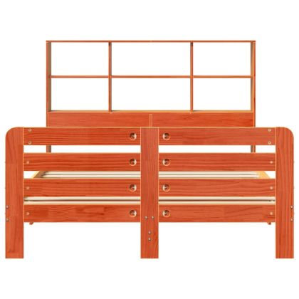Рамка за легло без матрак, восъчнокафяв, 120x200 см, бор масив