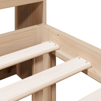 Легло с рафтове за книги, без матрак, 100x200 см, бор масив