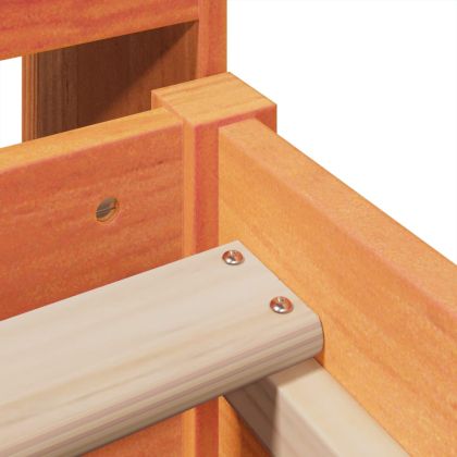 Легло с етажерка за книги, без матрак, 100x200 см, бор масив