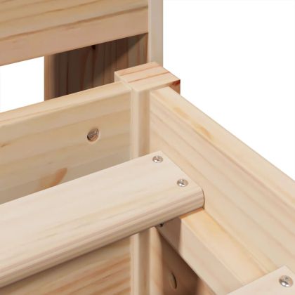 Рамка за легло без матрак, 140x190 см, масивна чамова дървесина