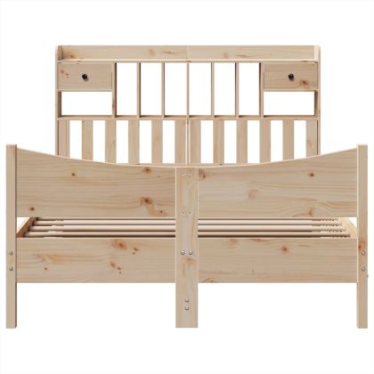 Рамка за легло без матрак, 140x200 см, масивна чамова дървесина