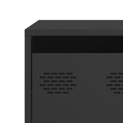 Маса за кафе, черна, 68,5x50x43,5 см, студеновалцувана стомана