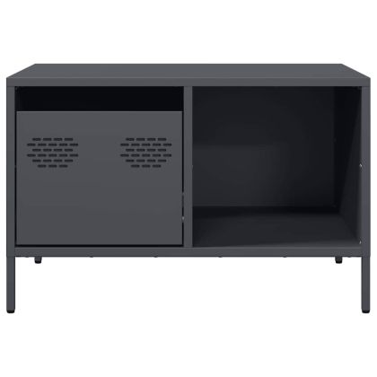 Маса за кафе антрацит 68,5x50x43,5 см студеновалцувана стомана