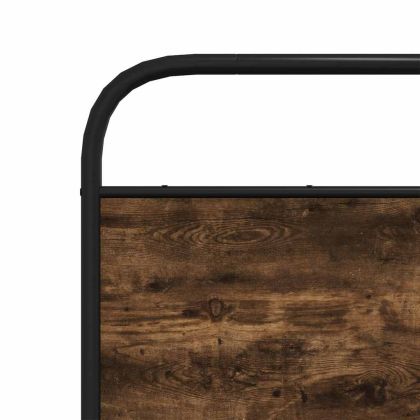 Рамка за легло без матрак 120x190 см опушен дъб инженерно дърво