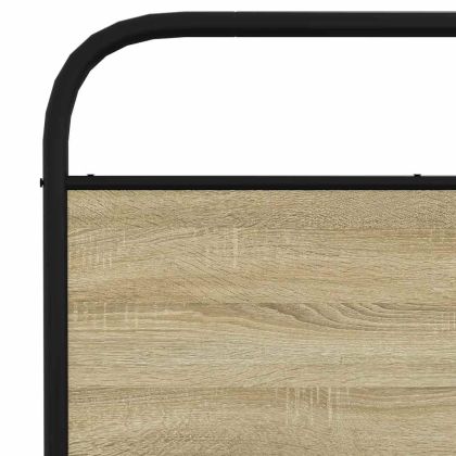 Метална рамка за легло, без матрак, сонома дъб, 193x203 см