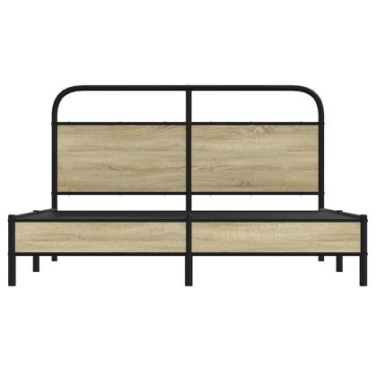 Рамка за легло без матрак 160x200 см дъб сонома инженерно дърво