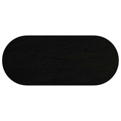 Плот за маса, тъмнокафяв, 140x60x2 см, дъб масив, овална