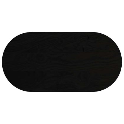 Плот за маса, тъмнокафяв, 100x50x4 см, дъб масив, овална