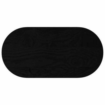 Плот за маса, тъмнокафяв, 80x40x2 см, дъб масив, овална