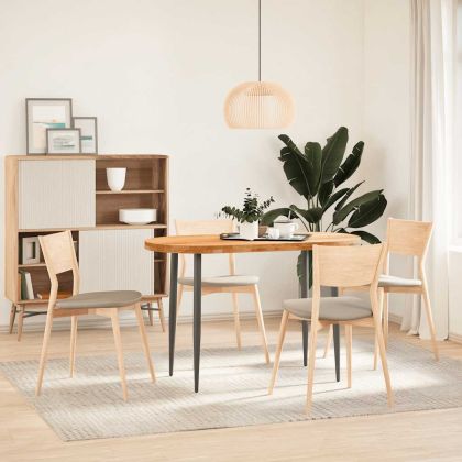 Плот за маса, светлокафяв, 120x60x4 см, дъб масив, овална