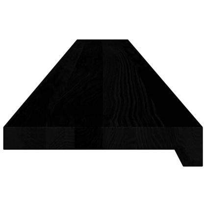 Прозоречни первази, 2 бр, тъмнокафяви, 140x20x2 см, дъб масив