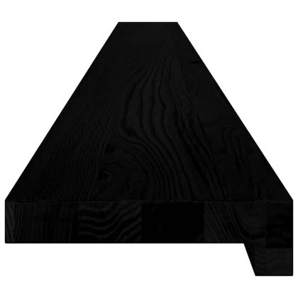 Прозоречни первази, 2 бр, тъмнокафяви, 160x15x2 см, дъб масив