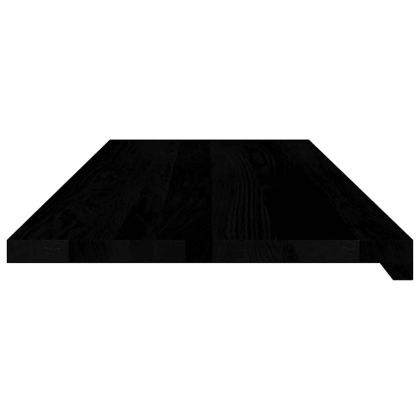 Прозоречни первази, 2 бр, тъмнокафяви, 110x40x2 см, дъб масив