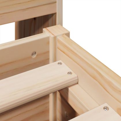 Рамка за легло без матрак, 150x200 см, масивна чамова дървесина