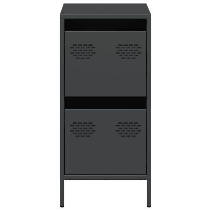 Бюфет, черен, 35x39x73,5 см, студеновалцувана стомана