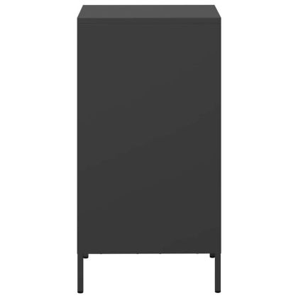 Бюфет, черен, 35x39x73,5 см, студеновалцувана стомана