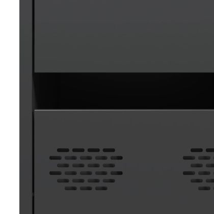 Бюфет, черен, 35x39x73,5 см, студеновалцувана стомана