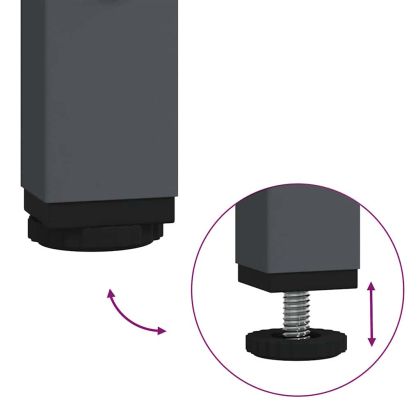 Бюфет, антрацит, 35x39x73,5 см, студеновалцувана стомана