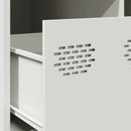 Маса за кафе, бяла, 68,5x50x43,5 см, студеновалцувана стомана