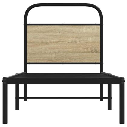 Рамка за легло без матрак 75x190 см дъб сонома инженерно дърво